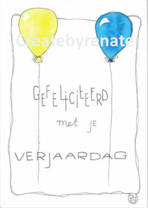 Gefeliciteerd twee ballonnen Nr. 14