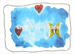 Vlinder met 2 hartjes Nr. 34