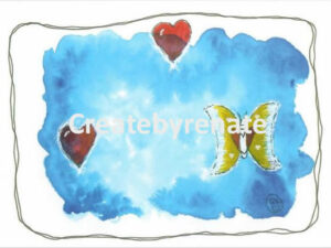 Vlinder met 2 hartjes Nr. 34